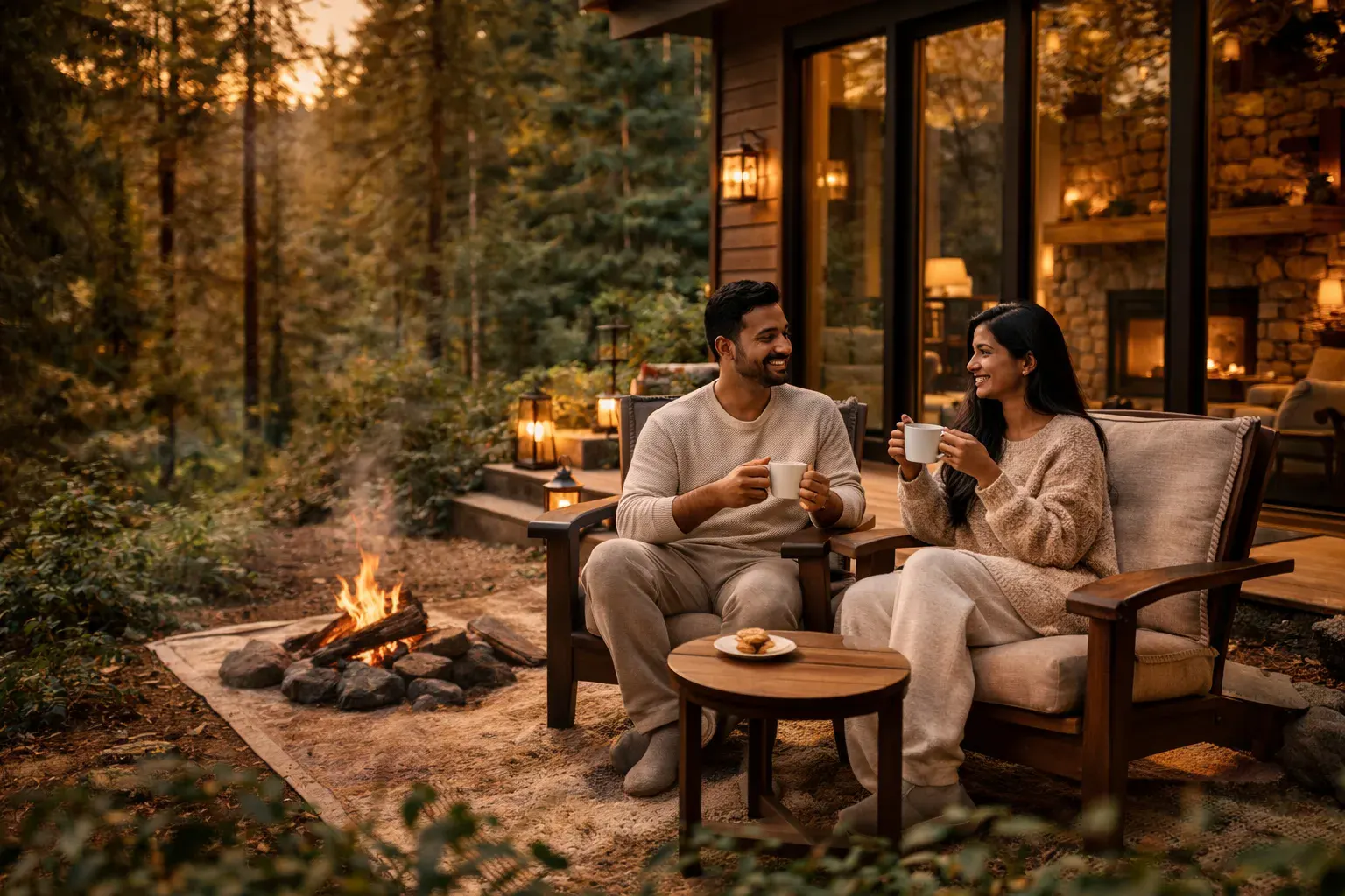 Quiet jungle landscape around a private farmhouse estate