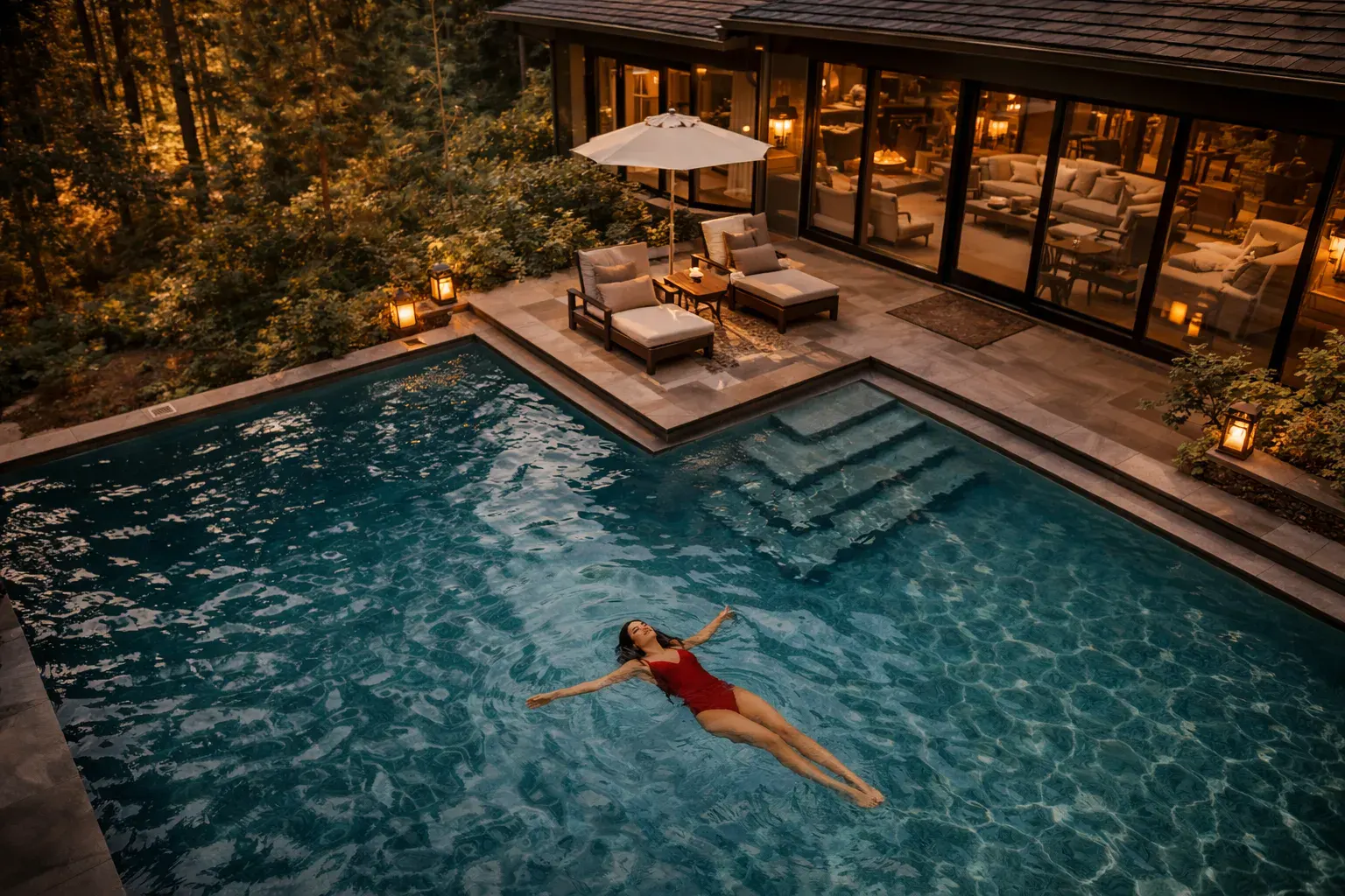 Nature-focused villa living inside a green forest setting